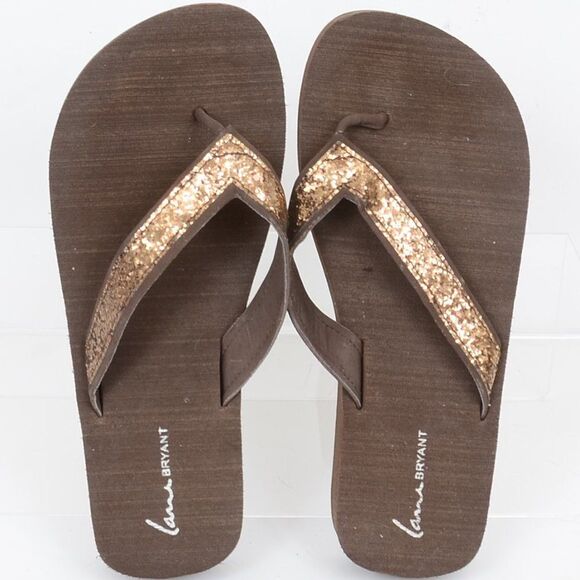 Lane Bryant Bling Flip Flop Thong Sandals Women's 10 - Picture 1 of 5
